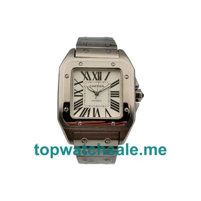 UK 39MM Steel Cartier Santos 100 W20073X8 Replica Watches