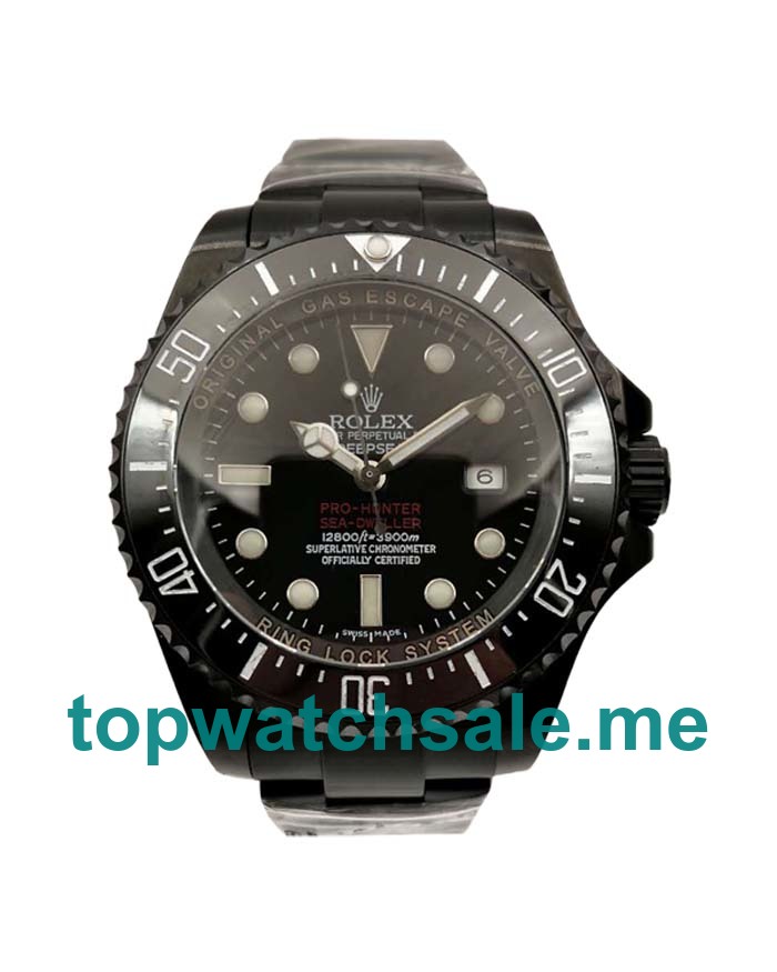 UK Top Quality Rolex Sea-Dweller Deepsea 116660 Fake Watches With Black Dials For Sale