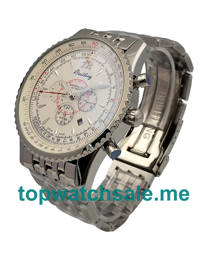UK Best Quality Breitling Montbrillant A41330 Replica Watches With White Dials For Men