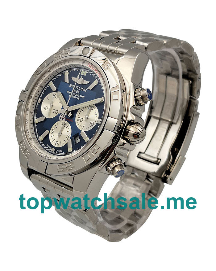 UK Best 1:1 Breitling Chronomat A011C88PA Fake Watches With Blue Dials For Men