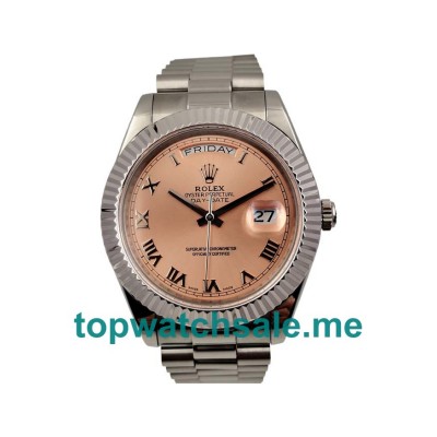 UK High Quality Rolex Day-Date 218239 Replica Watches With Pink Dials For Sale