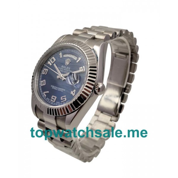 UK AAA Quality Rolex Day-Date II 218239 Fake Watches With Blue Dials For Men