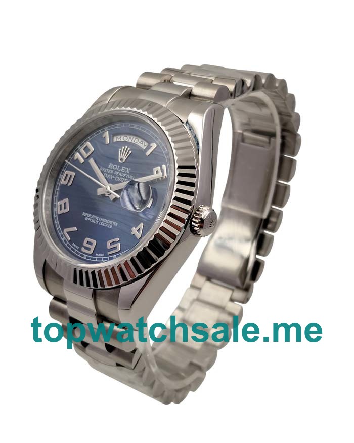 UK AAA Quality Rolex Day-Date II 218239 Fake Watches With Blue Dials For Men