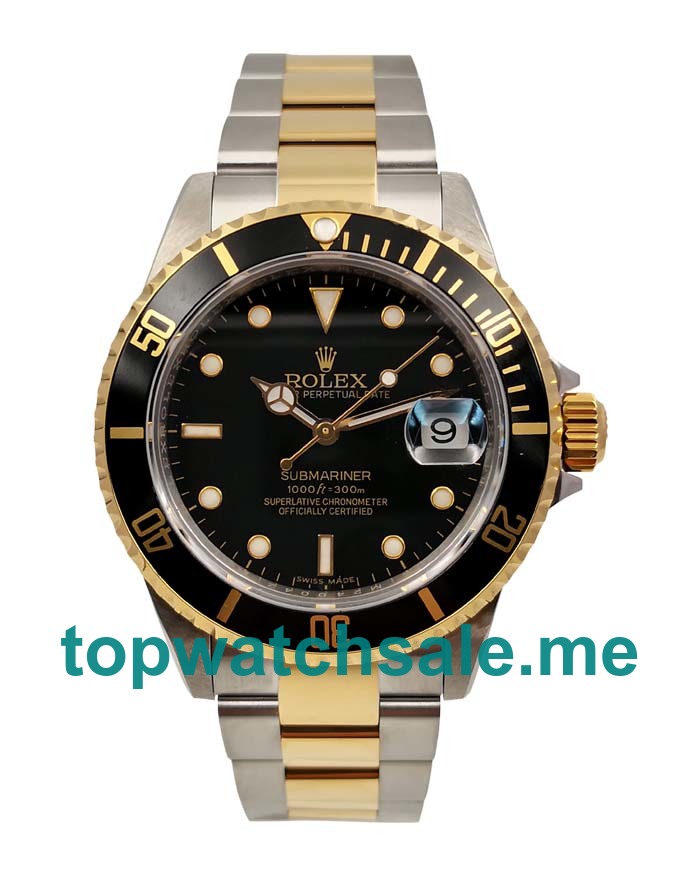 UK 40 MM Best 1:1 Rolex Submariner 116613 LN Fake Watches With Black Dials Online