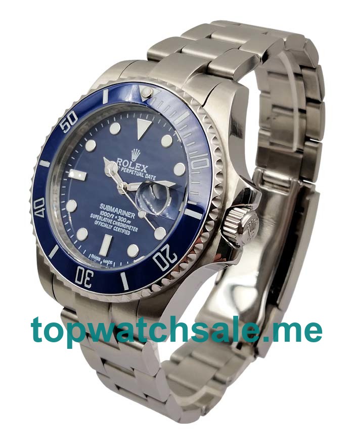 UK Best Quality Fake Rolex Submariner 116619 LB Replica Watches With Blue Dials For Sale