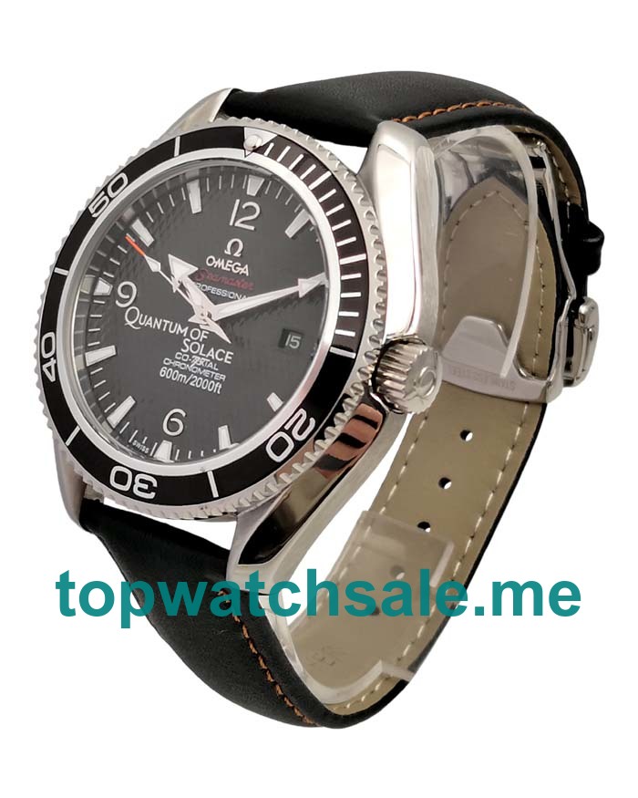 UK 43MM Black Dials Omega Seamaster Planet Ocean 222.30.46.20.01.001 Replica Watches