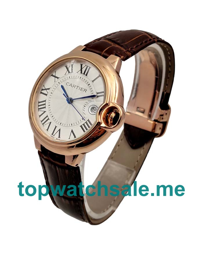 UK 36MM Sivler Dials Cartier Ballon Bleu W6900651 Replica Watches