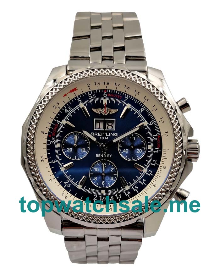 UK Best Quality Breitling Bentley 6.75 A44362 Replica Watches With Blue Dials For Sale
