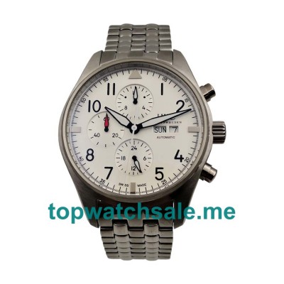 UK 41MM White Dials IWC Pilots Spitfire Chronograph IW371705 Replica Watches