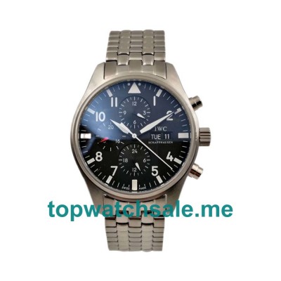 UK 42MM Black Dials IWC Pilots Spitfire Chronograph IW371704 Replica Watches