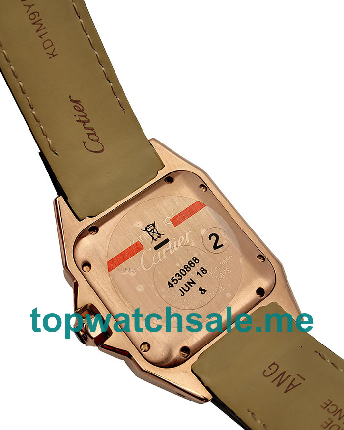 UK Best 34 MM Cartier Santos 100 W20108Y1 Replica Watches Silver Dials For Women