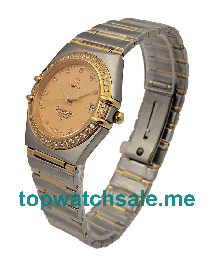 UK 36MM Golden Dials Omega Constellation 1207.15.00 Replica Watches
