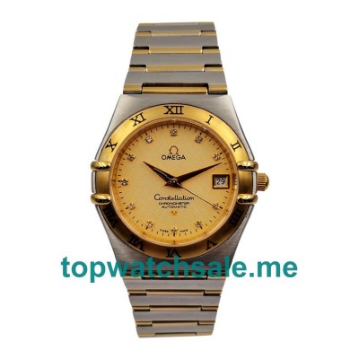 UK Cheap Omega Constellation 1202.15.00 Replica Watches With Champagne Dials For Men