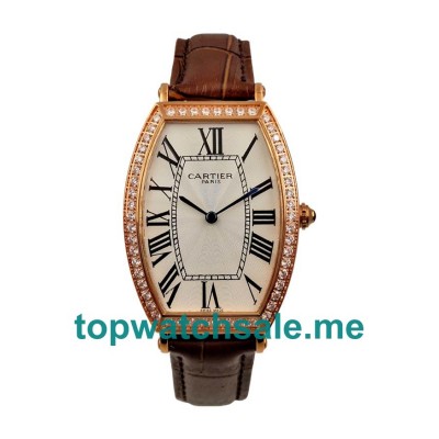 UK 32MM Silver Dials Cartier Tortue WE400451 Replica Watches