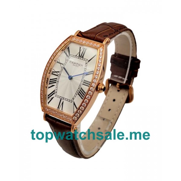 UK 32MM Silver Dials Cartier Tortue WE400451 Replica Watches