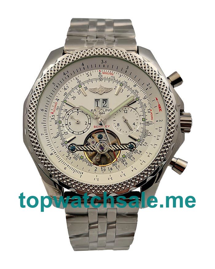 UK 47MM White Dials Breitling Bentley Mulliner Tourbillon 87132 Replica Watches