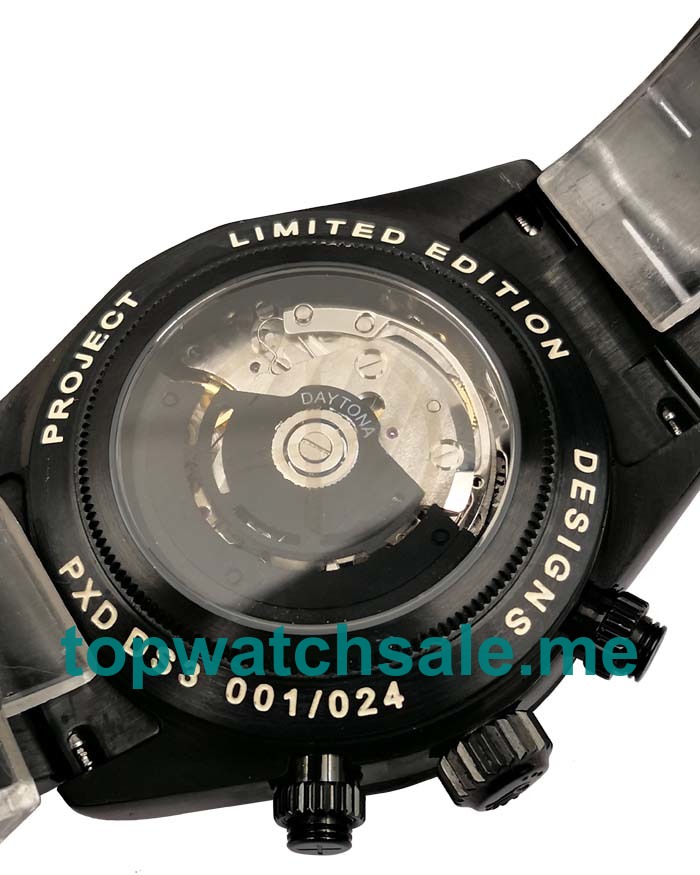 UK High Quality Rolex Daytona 116520 Fake Watches With Black Dials For Sale