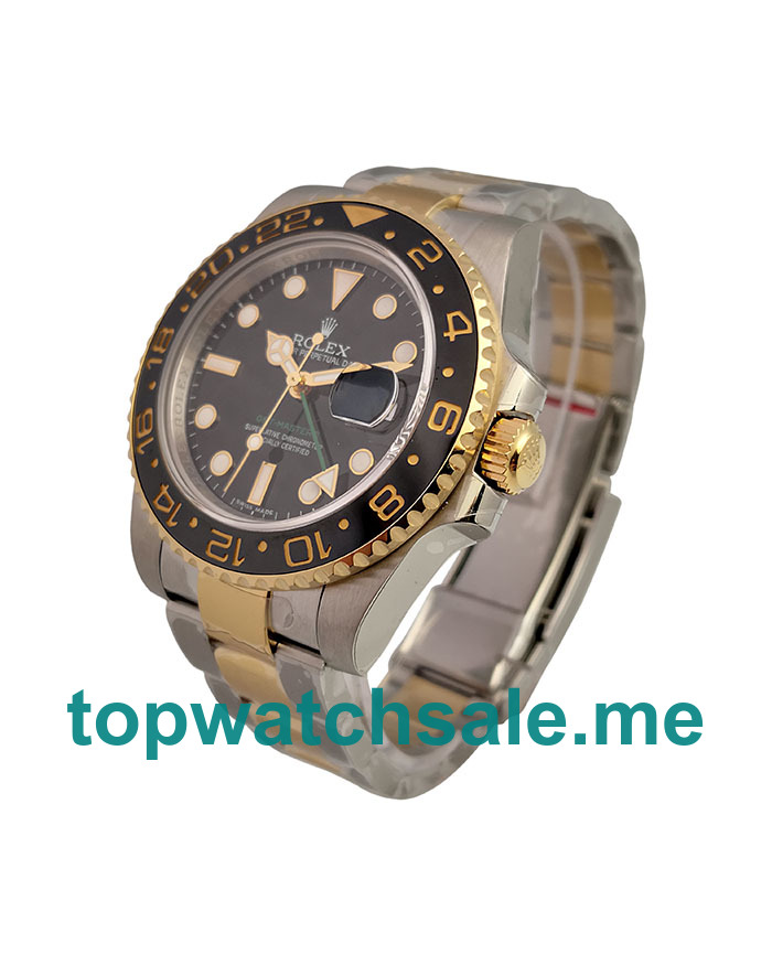 UK Best 1:1 Rolex GMT-Master II 116713 LN Fake Watches With Black Dials For Sale