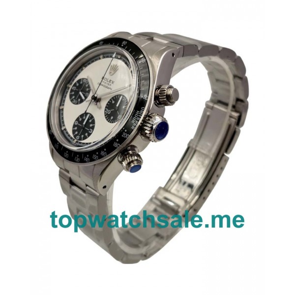 UK Swiss Movement Rolex Daytona 6263 Replica Watches With White Dials For Men