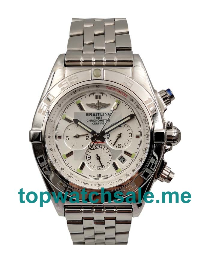 UK 44MM Silver Dials Breitling Chronomat AB011012 Replica Watches