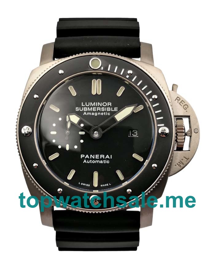 UK 47MM Black Dials Panerai Submersible PAM00389 Replica Watches