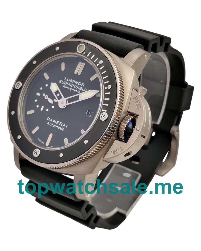 UK 47MM Black Dials Panerai Submersible PAM00389 Replica Watches