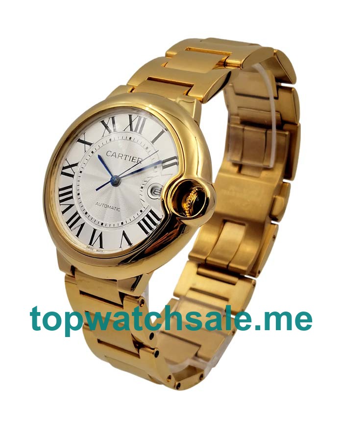 UK 42MM Silver Dials Cartier Ballon Bleu W69005Z2 Replica Watches