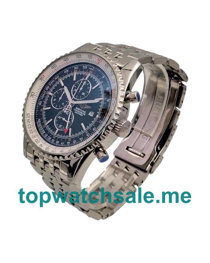 UK 46.5MM Black Dials Breitling Navitimer World A24322 Replica Watches