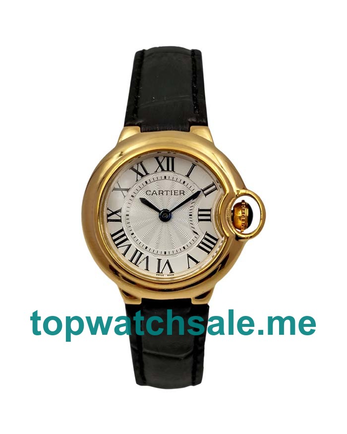 UK 28MM Silver Dials Cartier Ballon Bleu W6900156 Replica Watches
