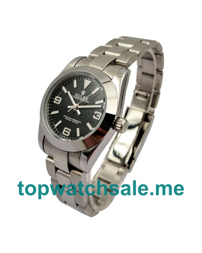 UK 31MM Black Dials Rolex Oyster Perpetual 177200 Replica Watches