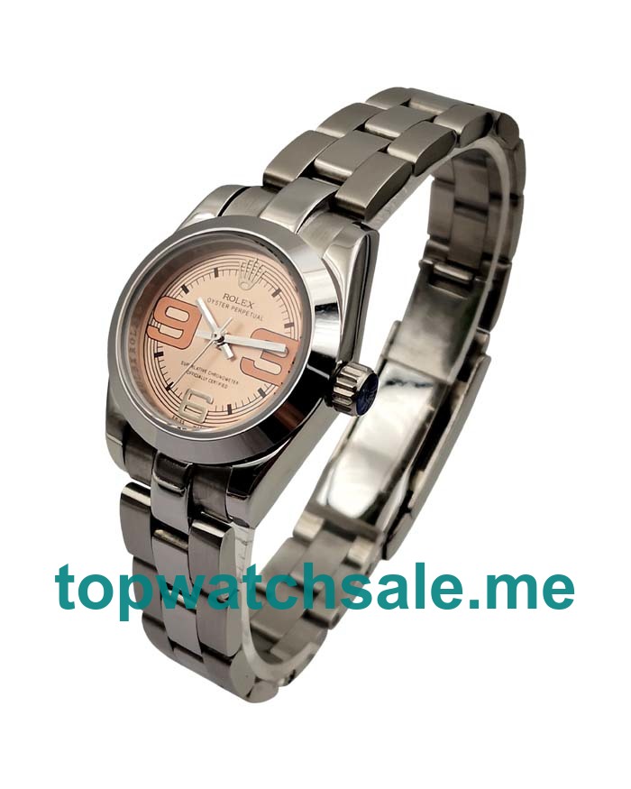 UK 26MM Pink Dials Rolex Oyster Perpetual 176200 Replica Watches
