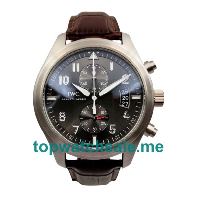 UK 44MM Grey Dials IWC Pilots Spitfire Chronograph IW387802 Replica Watches