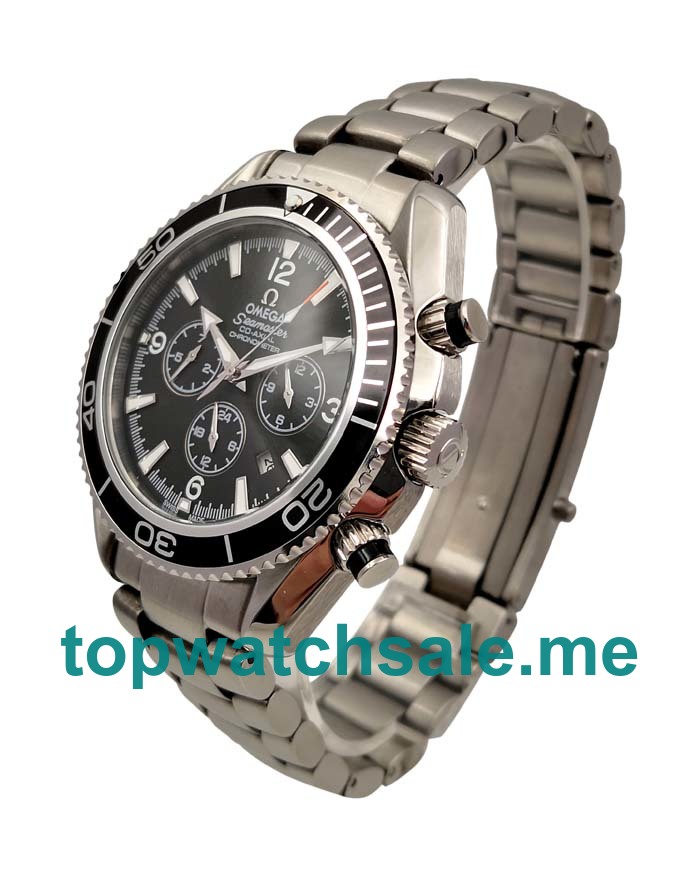 UK 45.5MM Black Dials Omega Seamaster Planet Ocean 2210.50.00 Replica Watches