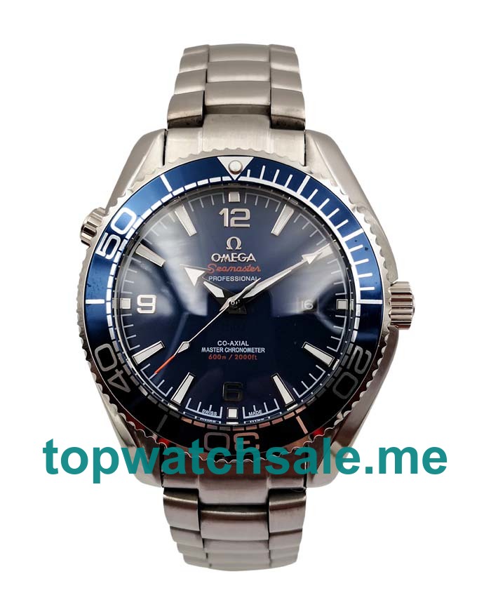 UK 43.5MM Blue Dials Omega Seamaster Planet Ocean 215.30.44.21.03.001 Replica Watches