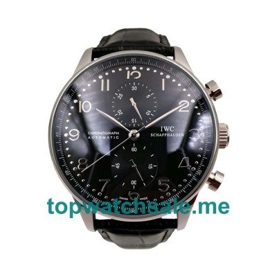 UK 44MM Replica IWC Portugieser IW371447 Black Dials Watches