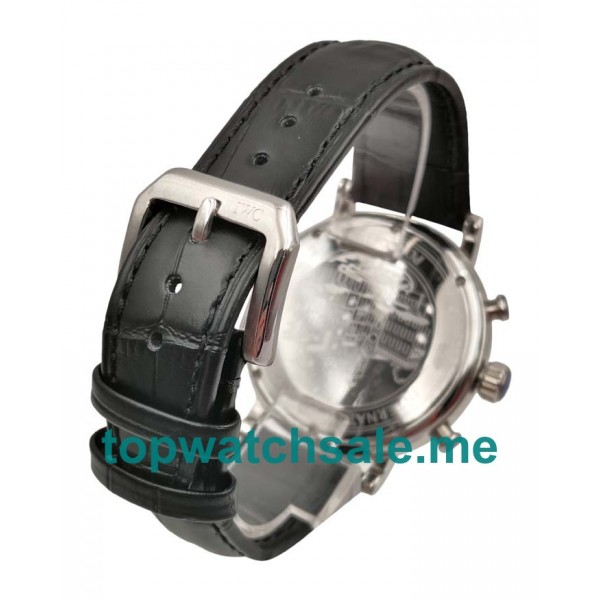UK 44MM Black Dials IWC Portofino IW391008 Replica Watches