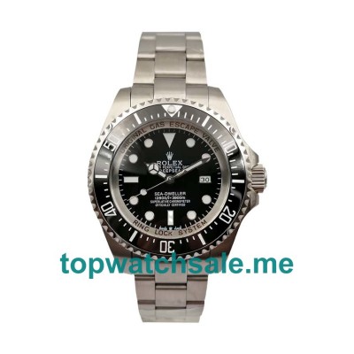 UK 44MM Black Bezels Rolex Sea-Dweller Deepsea 116660 Replica Watches