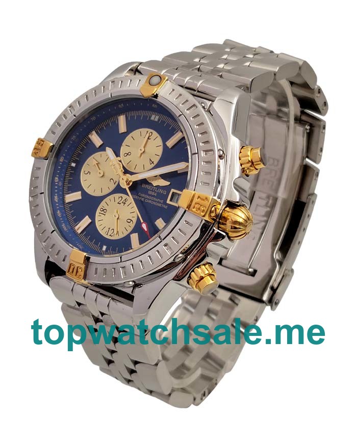 UK 43.7MM Replica Breitling Chronomat Evolution B13356 Blue Dials Watches