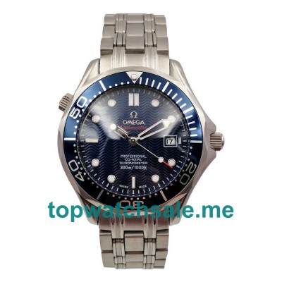 UK 41MM Blue Dials Omega Seamaster 300 M 2222.80.00 Replica Watches