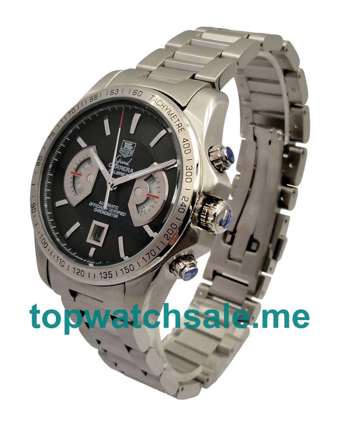 UK 44MM Black Dials TAG Heuer Grand Carrera CAV511A.BA0902 Replica Watches