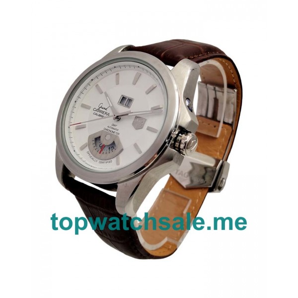 UK 44MM Replica TAG Heuer Grand Carrera WAV5112.FC6225 Silver Dials Watches