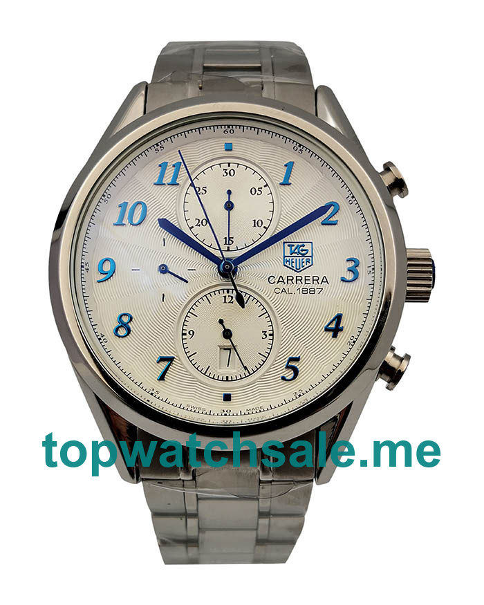 UK 44MM Silver Dials TAG Heuer Carrera CAS2111.BA0730 Replica Watches