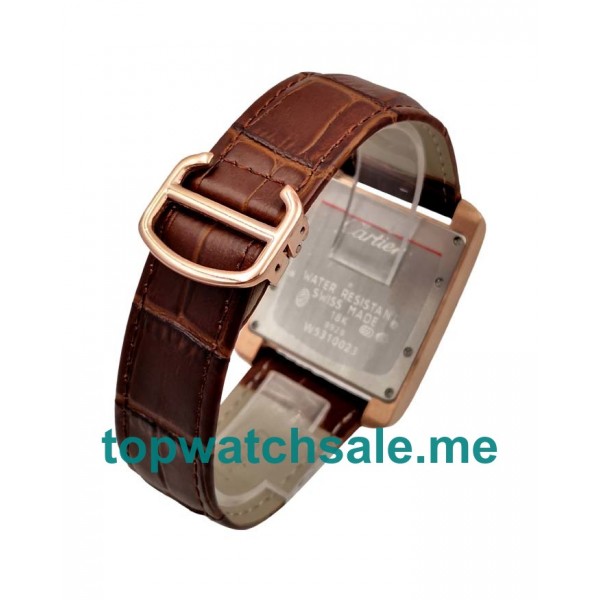 UK 36MM Replica Cartier Tank Anglaise W5310004 Rose Gold Cases Watches