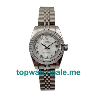 UK 26MM White Mother Of Pearl Dials Rolex Lady-Datejust 179174 Replica Watches