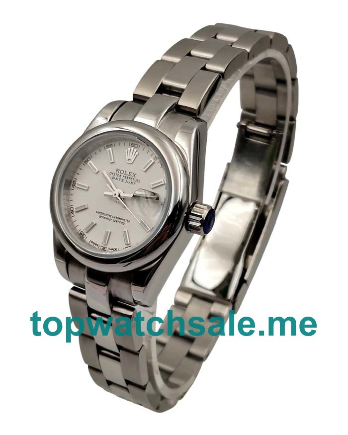 UK 26MM White Dials Rolex Lady-Datejust 179174 Replica Watches