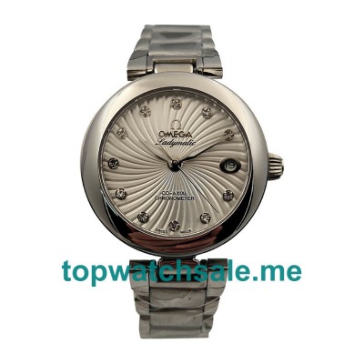 UK 34MM White Mother Of Pearl Dials Omega De Ville Ladymatic 425.30.34.20.55.001 Replica Watches