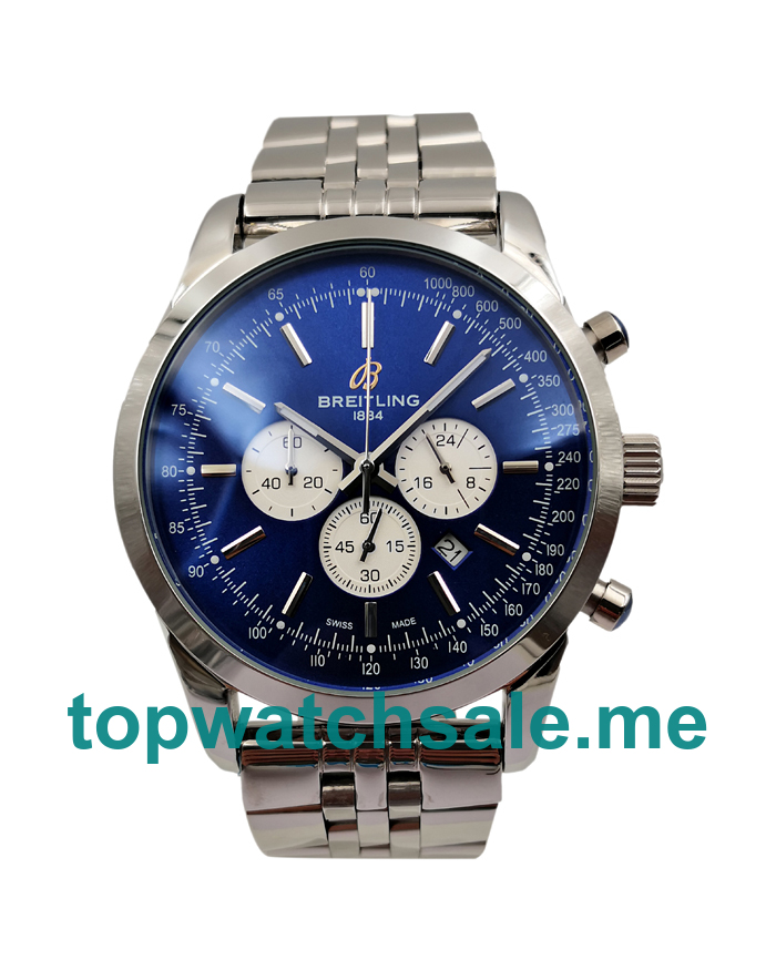 UK 45MM Blue Dials Breitling Transocean AB015212 Replica Watches