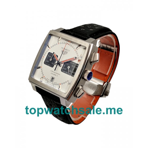 UK 37.5MM Silver Dials TAG Heuer Monaco CAW211C.FC6241 Replica Watches