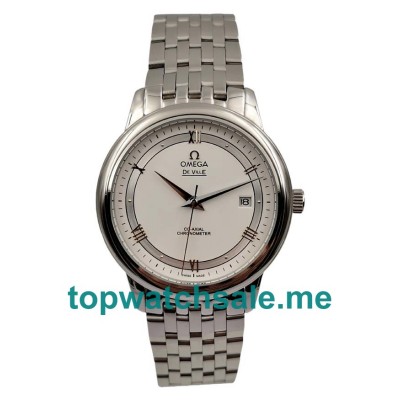 UK 40MM White Dials Omega De Ville Hour Vision 424.10.37.20.04.001 Replica Watches