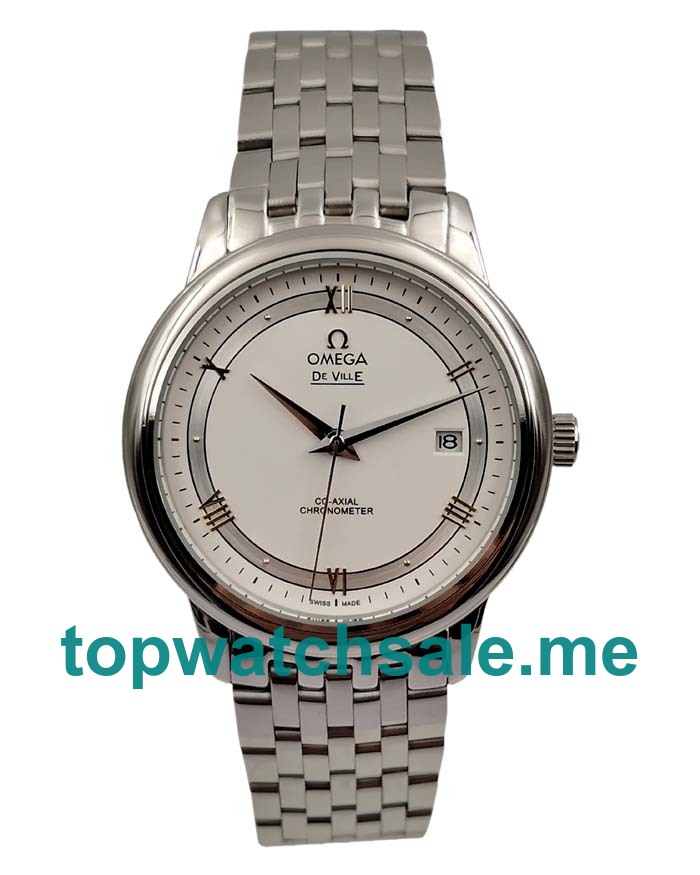 UK 40MM White Dials Omega De Ville Hour Vision 424.10.37.20.04.001 Replica Watches